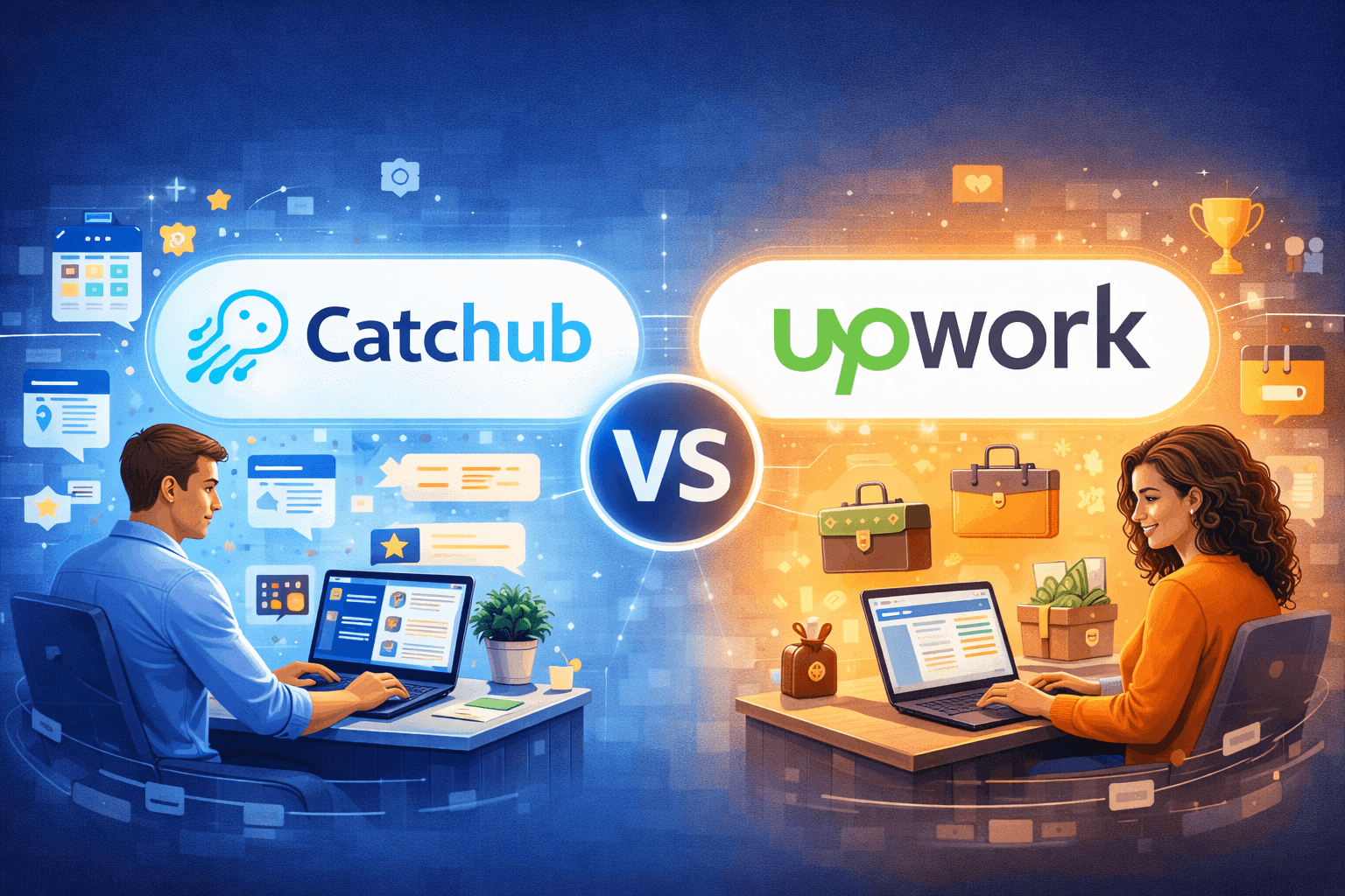 Catchub vs Upwork freelance : Quelle plateforme choisir ?