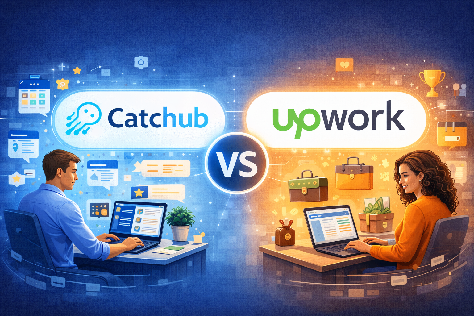 Catchub vs Upwork freelance : Quelle plateforme choisir ?